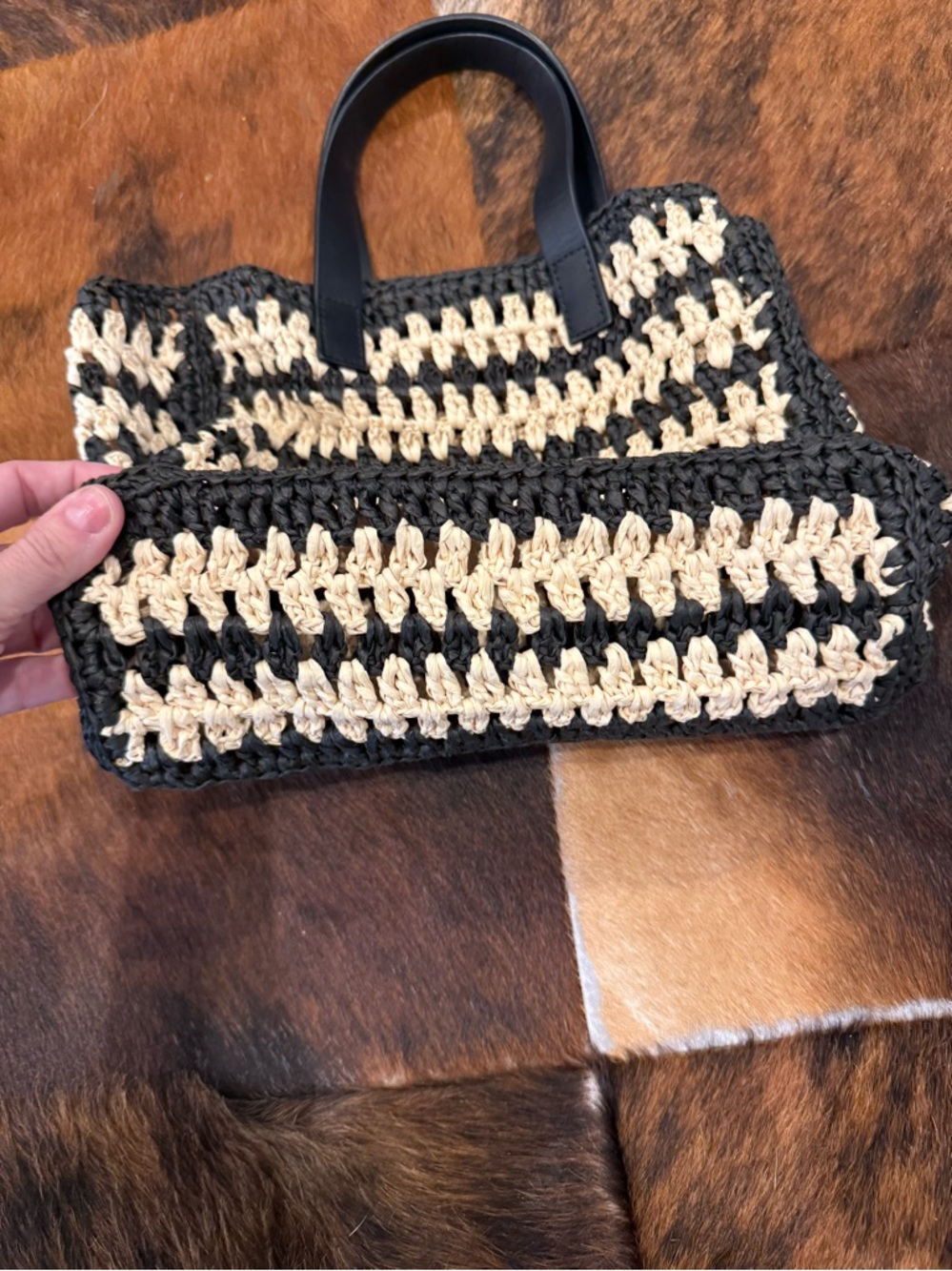 Anine Bing Small Rio Straw Raffia Tote - Picture 6 of 8